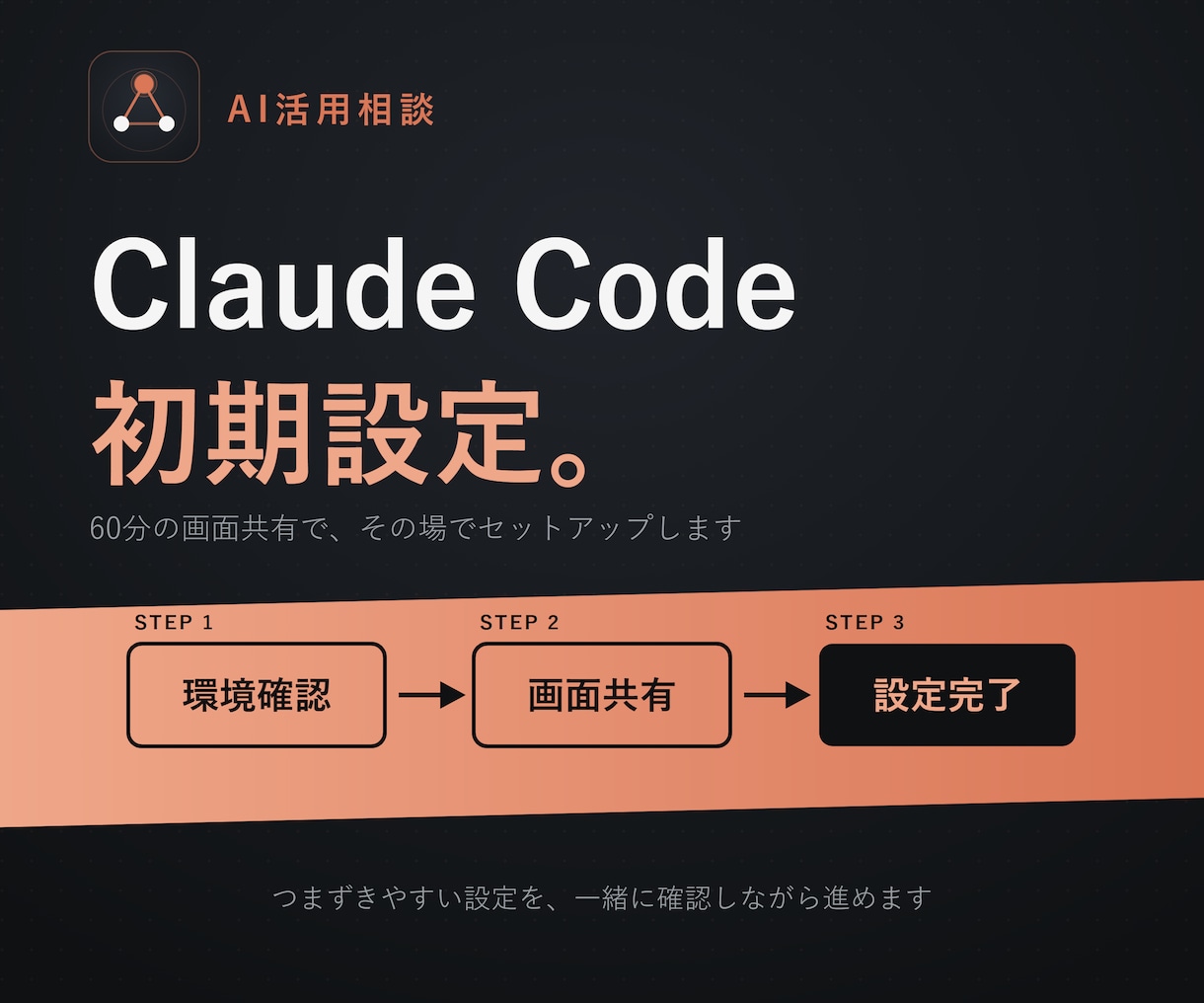 Claude Codeの初期設定を一緒にします つまずく初期設定を60分でまるごと解決 イメージ1