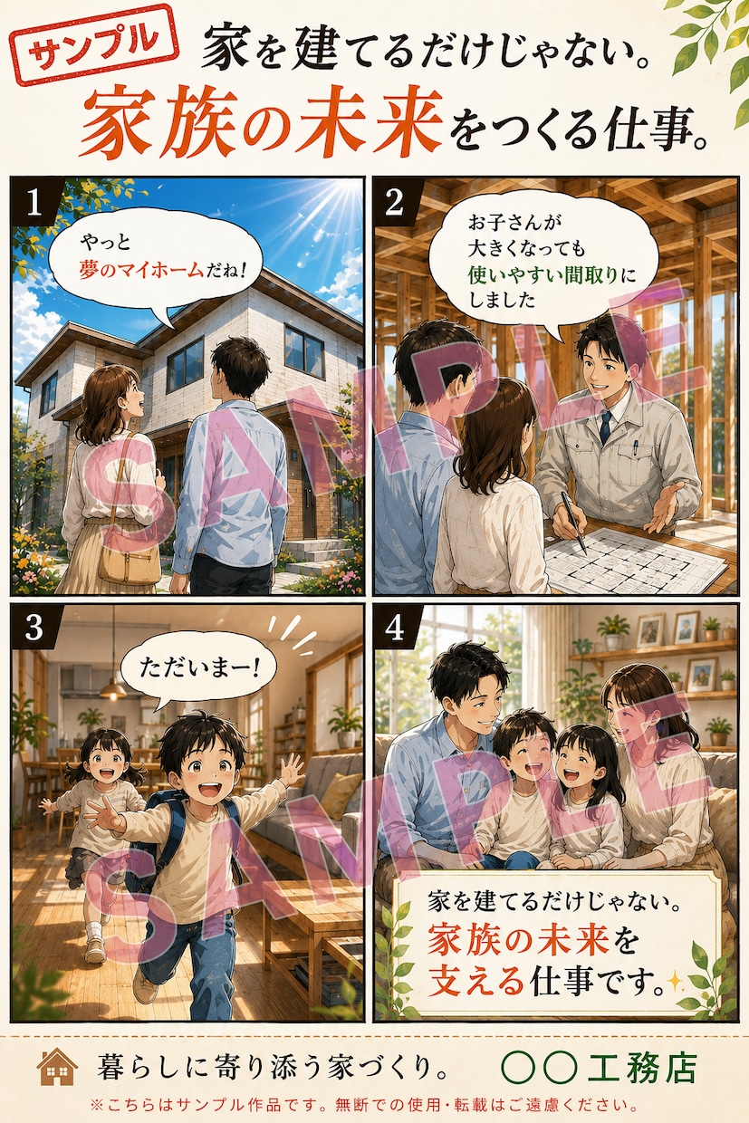 企業の魅力が伝わる広報・採用4コマ漫画を制作します 会社紹介・採用・SNS発信に｜ヒアリングから企画まで対応 イメージ2