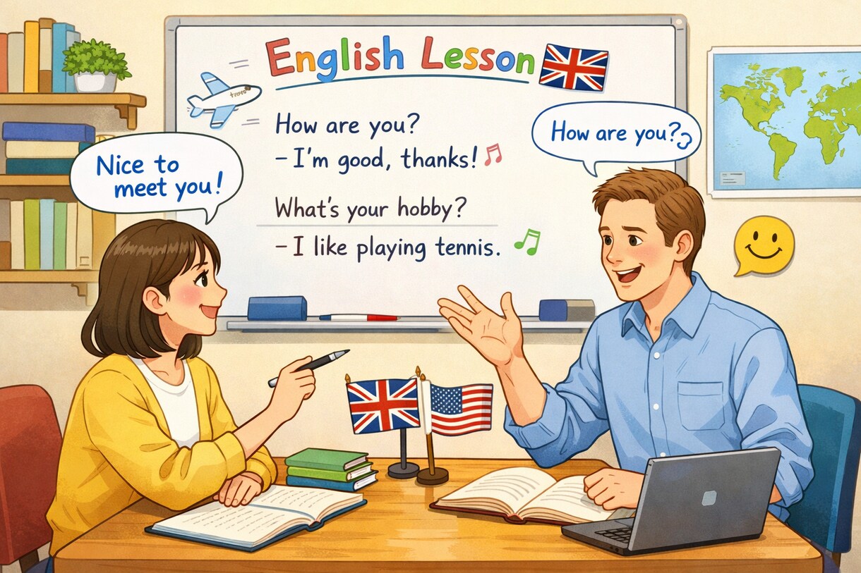 お試し※＼初・中級者向け／英会話レッスンします 英検準1級！現役オンライン英語講師が教えます！ イメージ1
