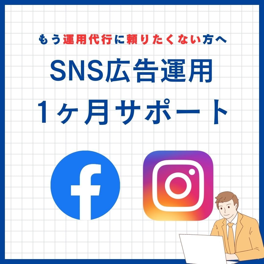 Meta広告を1ヶ月サポートします 一人で広告運用が不安な方へ。効果的な運用をサポートします！ イメージ1