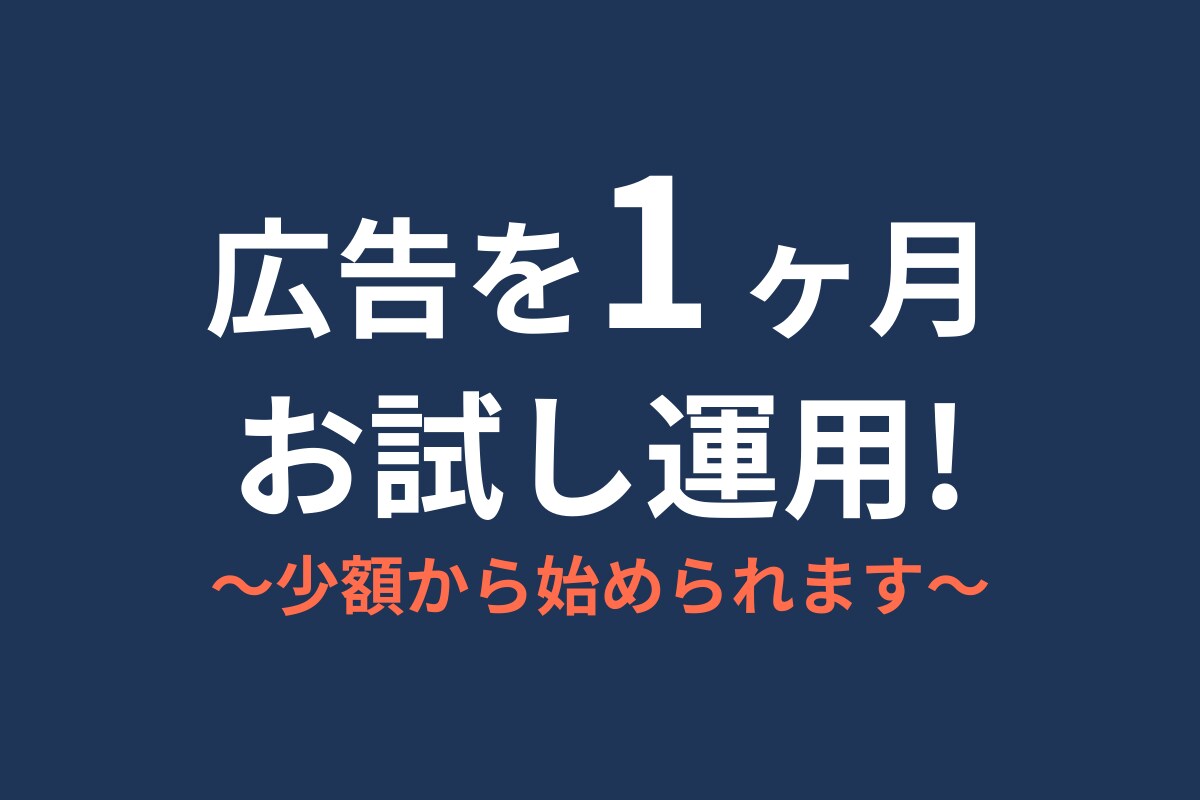 広告を1ヶ月運用し改善レポートを提出します 少額で広告をテスト!運用〜改善提案までお任せください イメージ1
