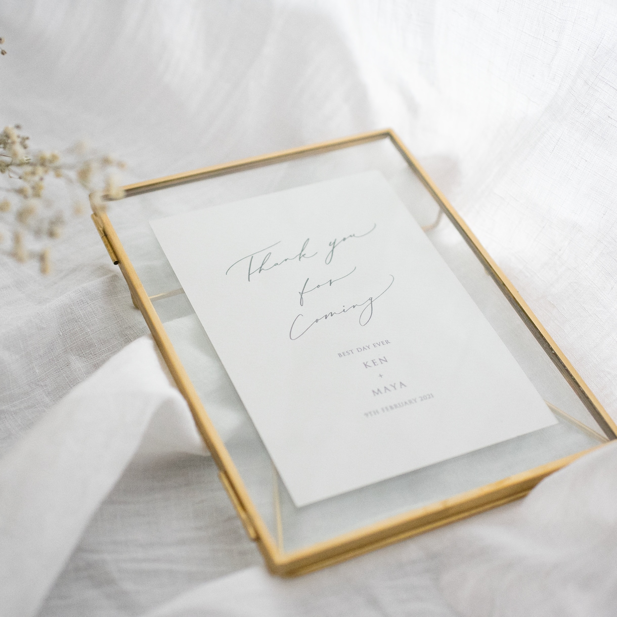 即納可能!!結婚式受付ウェルカムボード作成します 【ときめくMONO】海外センスのゴールドfフレーム MD2 イメージ2