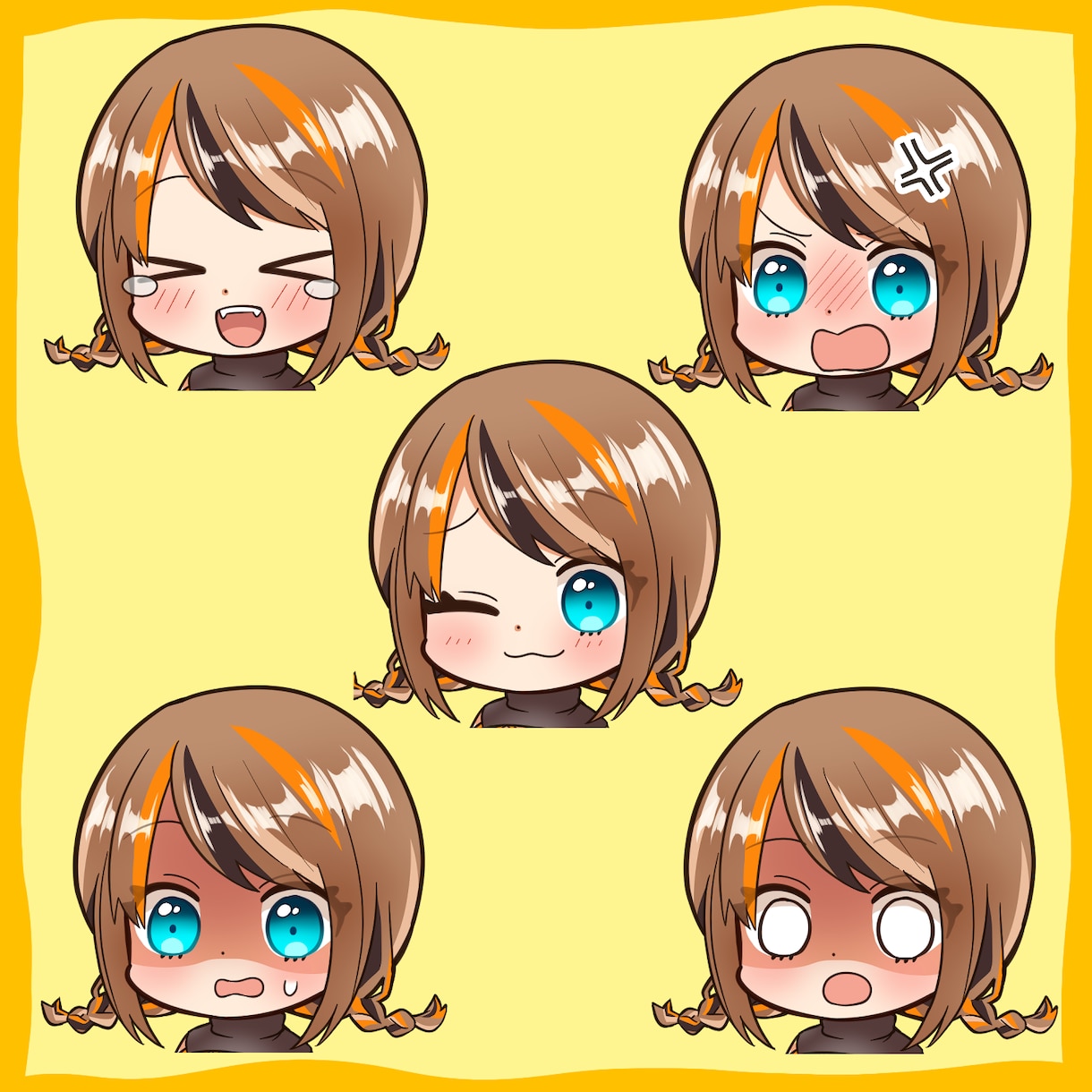顔差分描きます ご購入いただいたイラストの顔差分をお描きするオプションです イメージ3