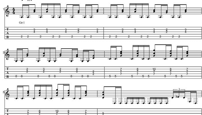 お好きな楽曲のTAB譜・五線譜を作成します 〇現役ギタリストによるギター・ベース（ドラム）の耳コピ採譜 イメージ2