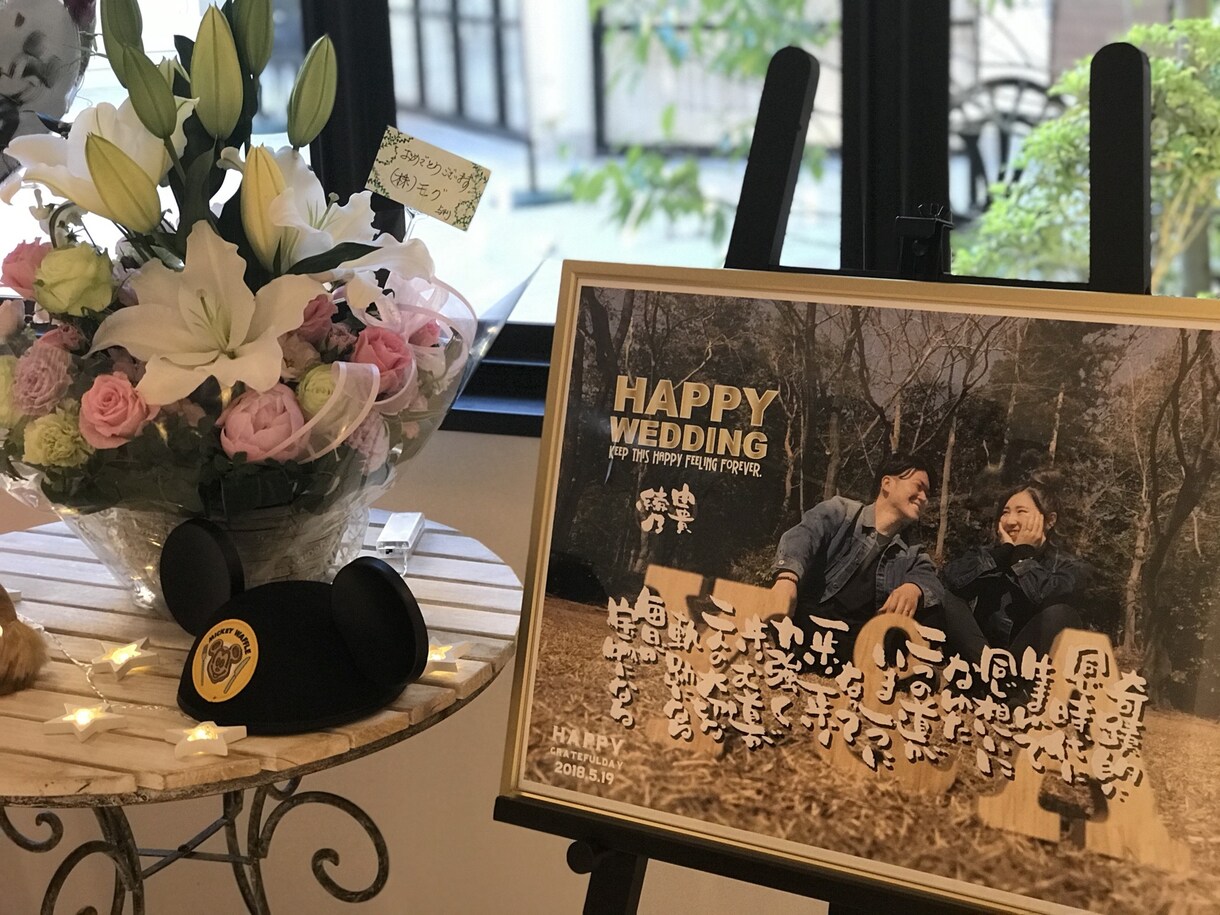 感動の結婚式ウェルカムボード筆文字作品を制作します 一生の思い出の作品になる結婚式のウェルカムボード イメージ9