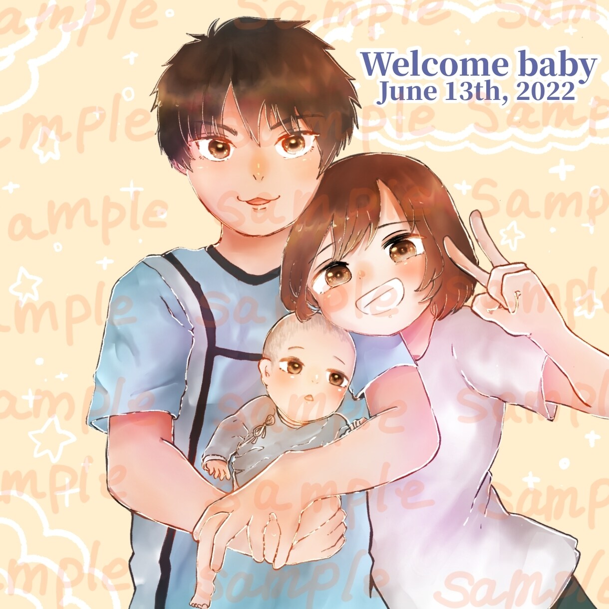 ファミリーイラスト描きます ご家族のお写真をイラストにしてみませんか？ イメージ2