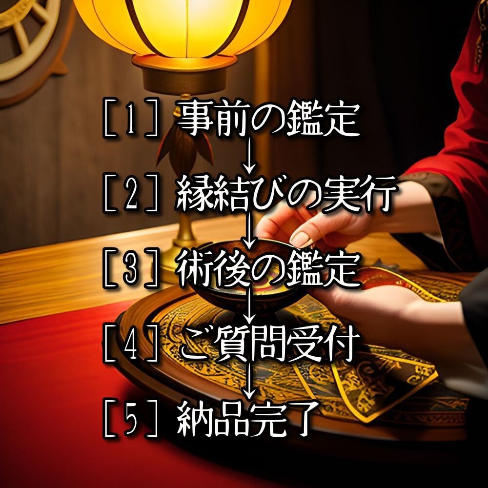縁結びセットメニュー【恋愛鑑定＋縁結び】を行います 他の縁結びを行われたことがある方でもお申し込みいただけます。 イメージ2