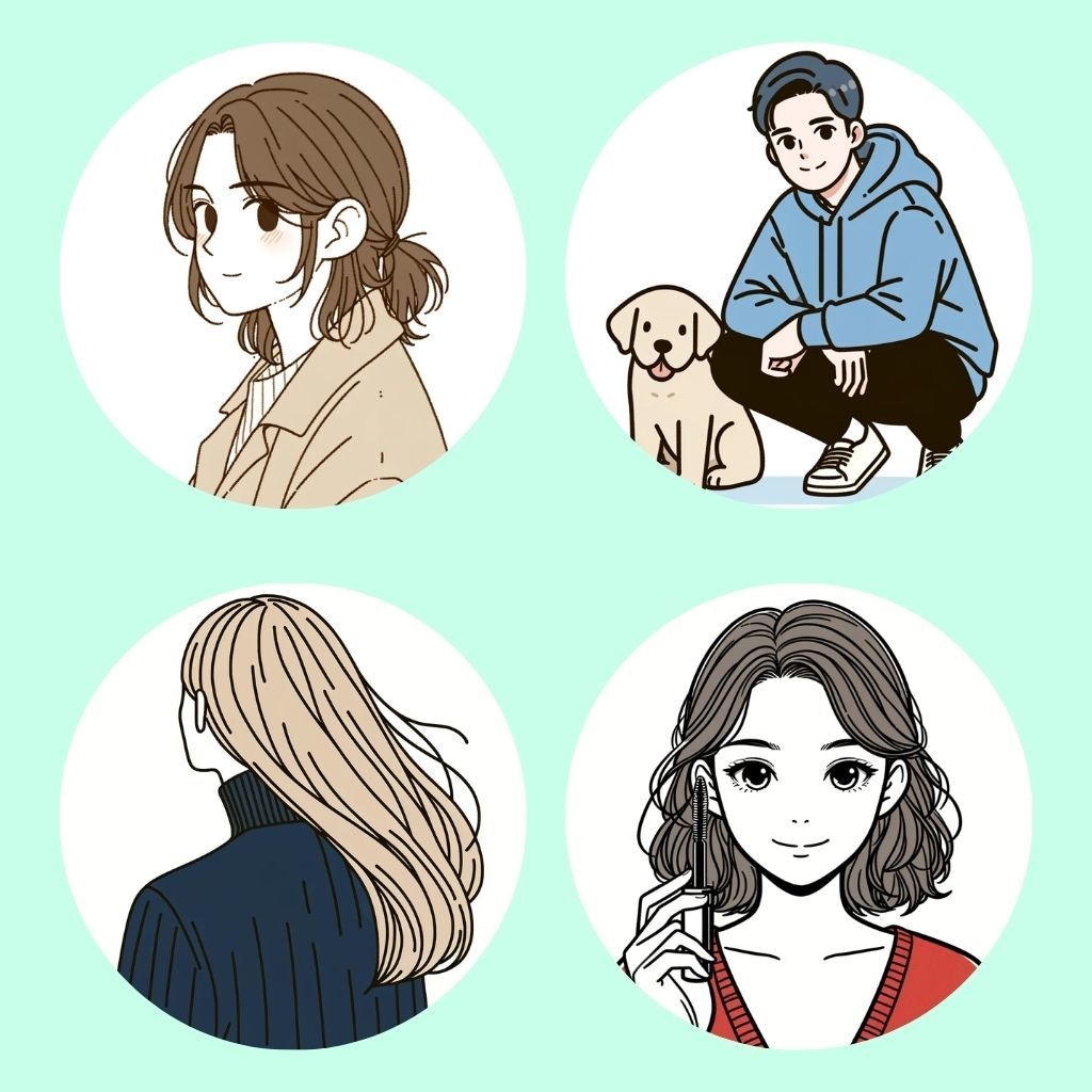 5名様限定☆ 可愛いSNSアイコン描きます インスタ、x/ツイッター、ブログ、LINE、HPのアイコンに イメージ3