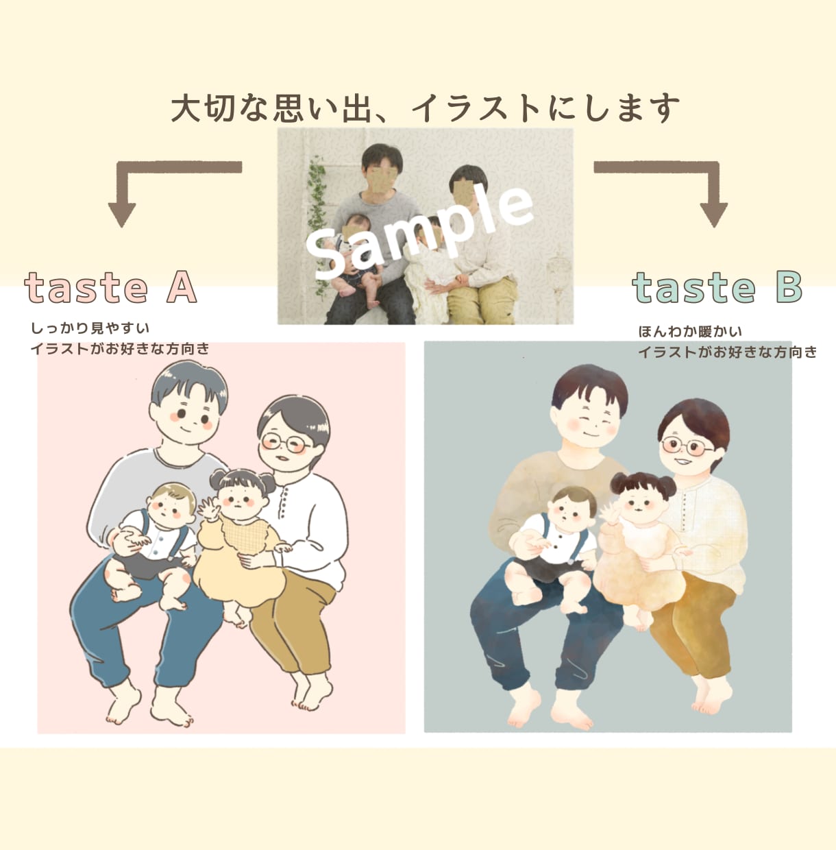 ほんわか可愛い似顔絵お描きします 素敵なお写真、ぜひ可愛いイラストにしませんか？ イメージ2