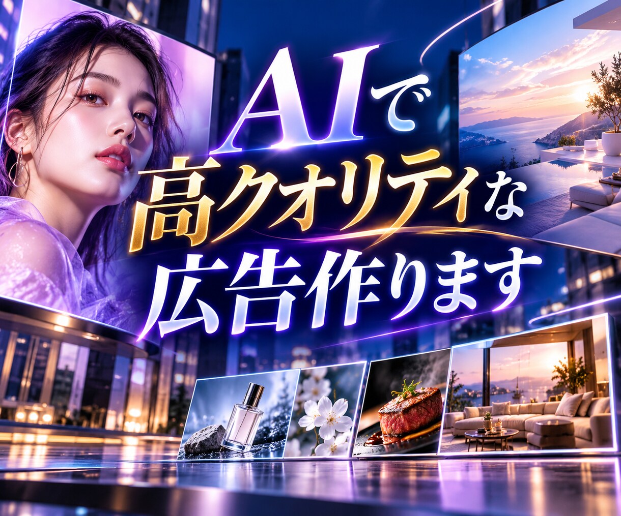 15～60秒 AI広告作成します 企業案件2分40万円案件経験あり イメージ1