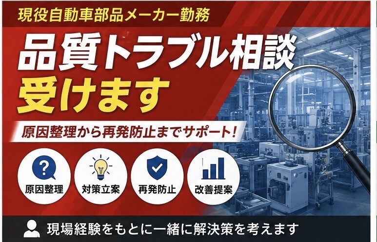 品質トラブル相談受けます 品質トラブルを一緒に整理・改善します イメージ1