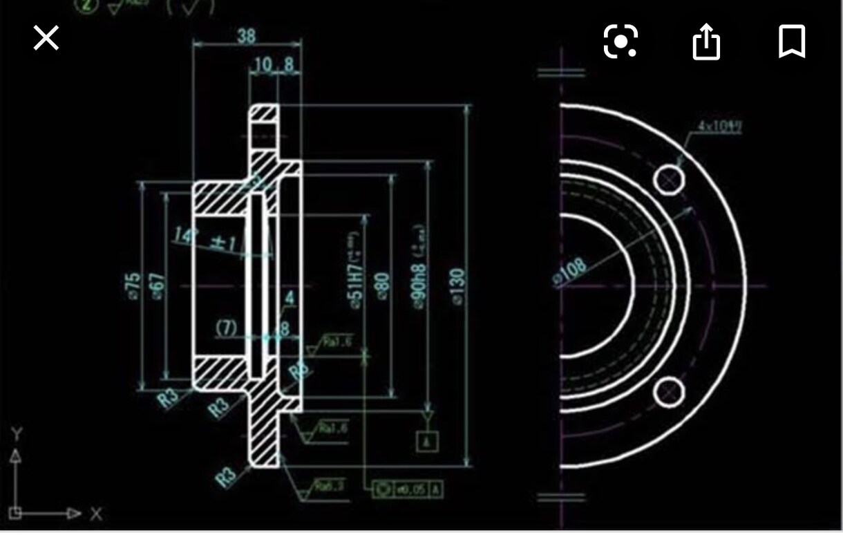 機械部品図を作図します2D図面への変更します 複数枚の対応出来ます！御相談ください！ イメージ2