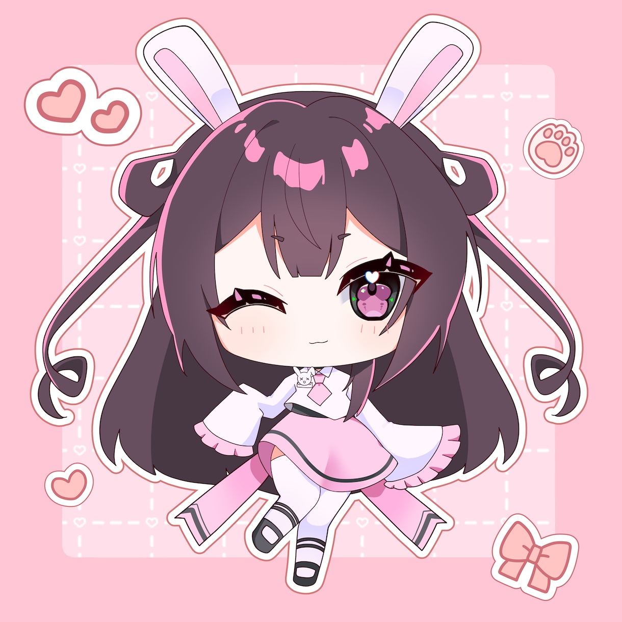 ミニキャラ(ちびキャラ)イラスト描きます シンプル塗りのキラキラとした瞳で描きます！ イメージ6