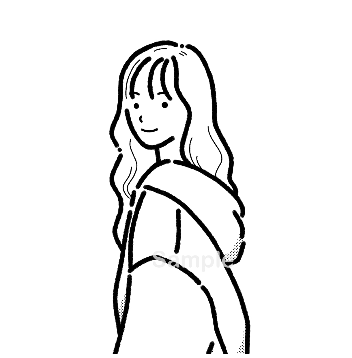 シンプルでオシャレなイラスト描きます 商用利用可能なアイコンイラスト。SNSやブログのアイコンに♩ イメージ1
