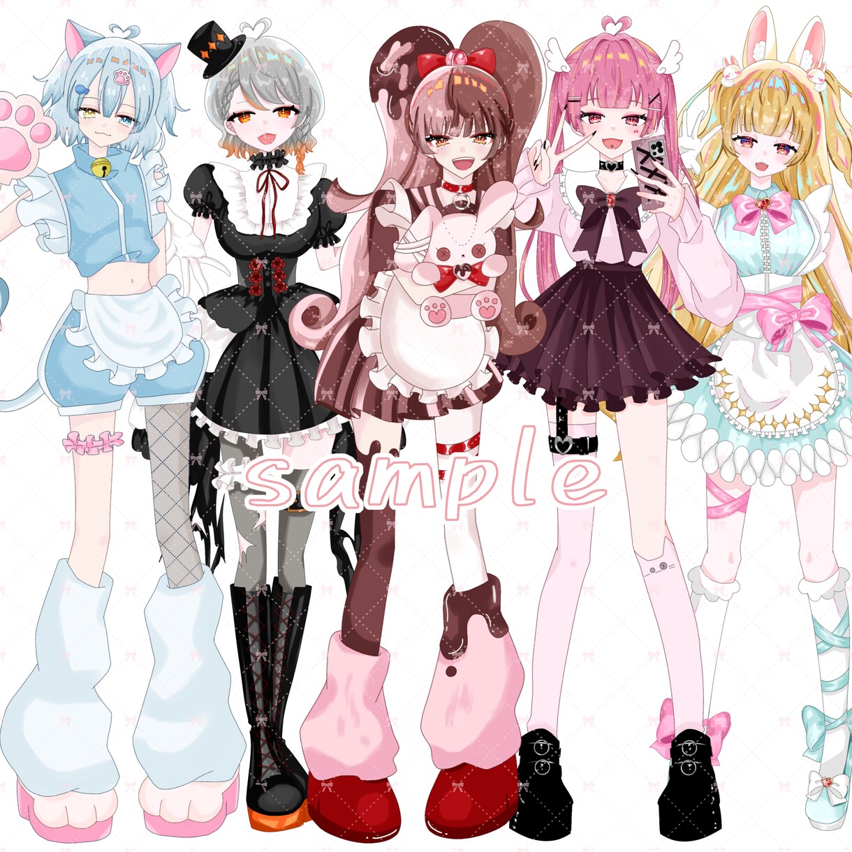 キラキラかわいい女の子の立ち絵お手伝いします 貴女のキャラクターを心を込めてお描きします✨ イメージ1