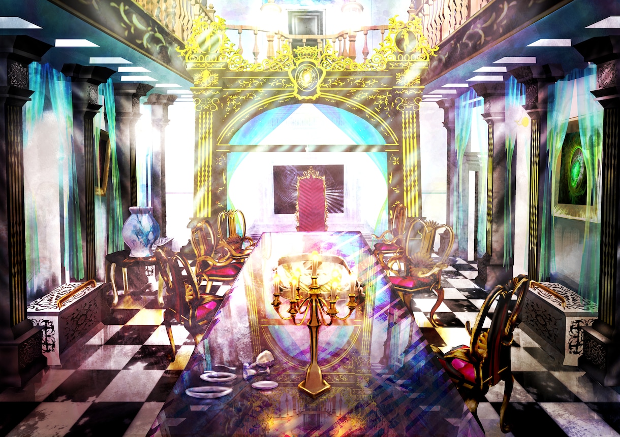 厚塗りで風景、背景お描きします SFでも女性受けする鮮やか、煌びやかさ イメージ2
