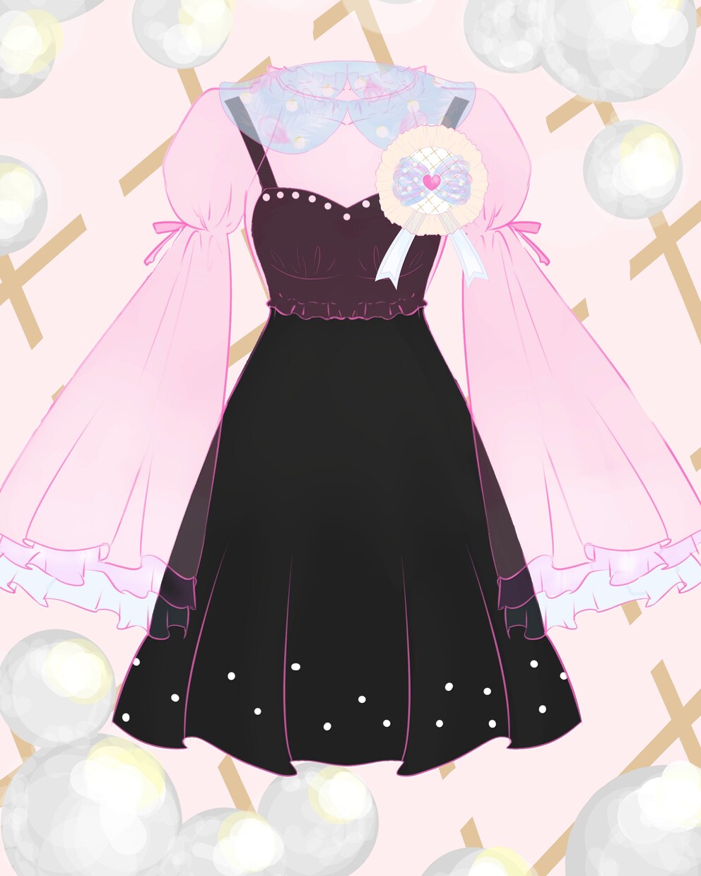 女性キャラクター等のかわいい衣装デザイン考えます キャラクター映えするかわいい衣装デザインを提供します！ イメージ3