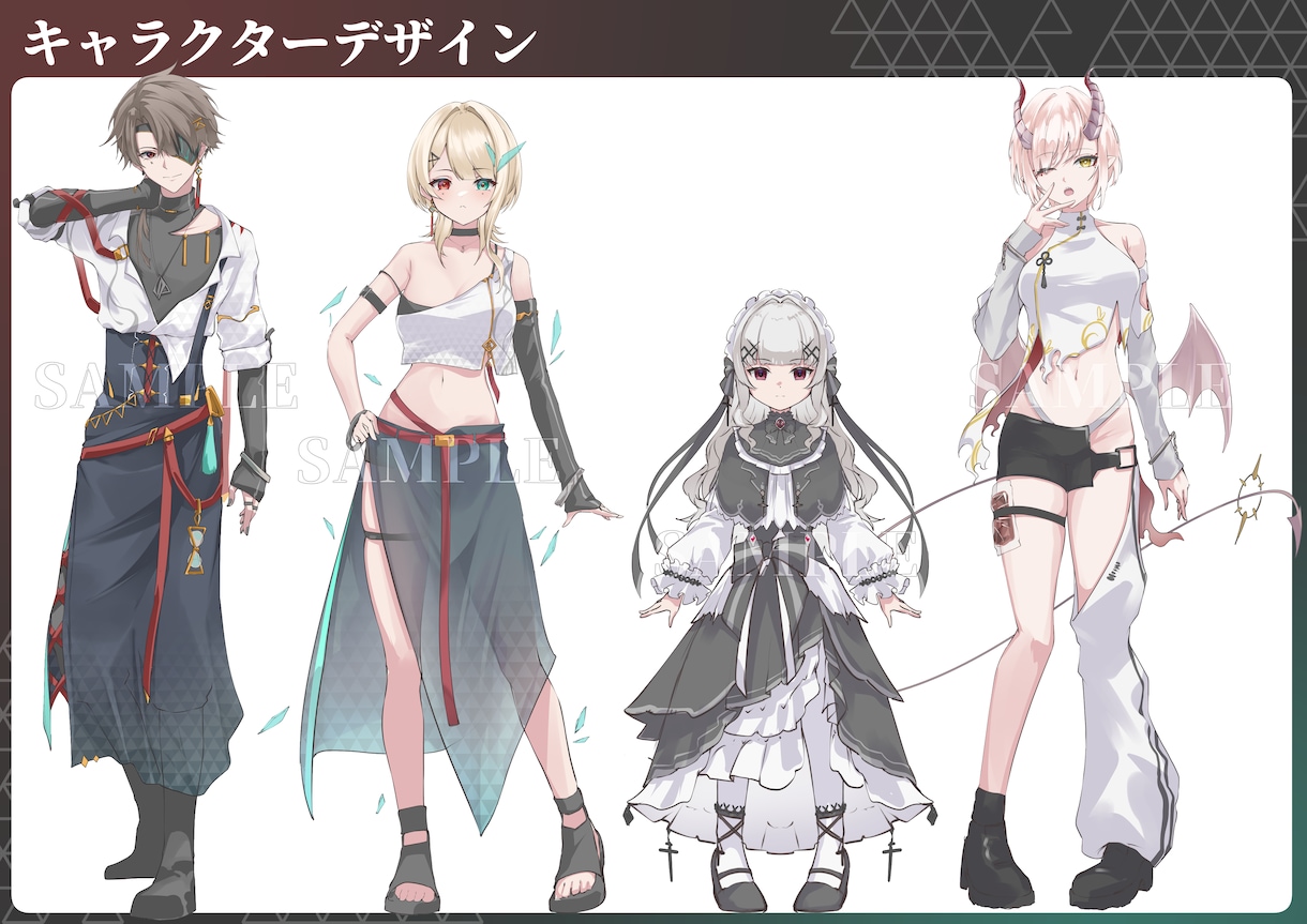 キャラクターデザイン制作します キャラクターの個性がでるデザインを提供します！ イメージ1