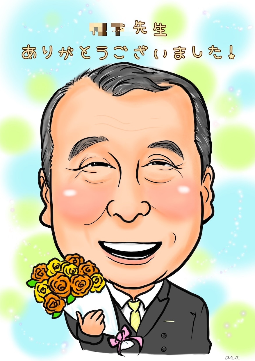デジタル可！にっこりもらって嬉しい似顔絵描きます 温かいタッチでお描きします！★デジタル・アナログ対応 イメージ2