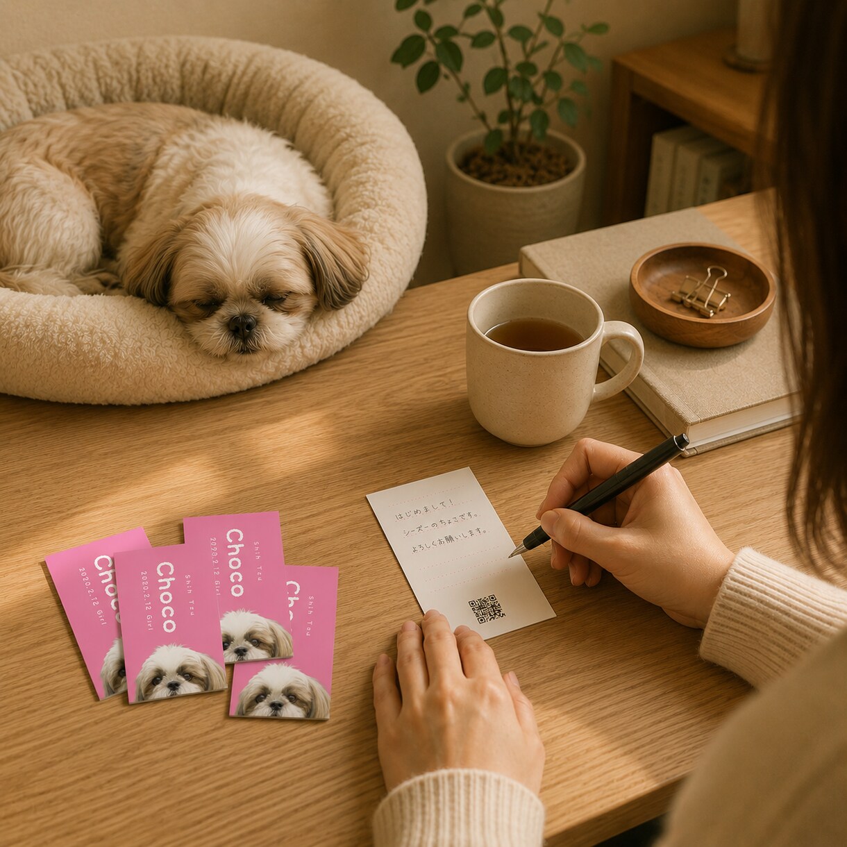 フルオーダー両面印刷『うちの子名刺』お手伝いします さらにデータ付きで、お客様の撮影した愛犬を最高のカタチに！ イメージ8
