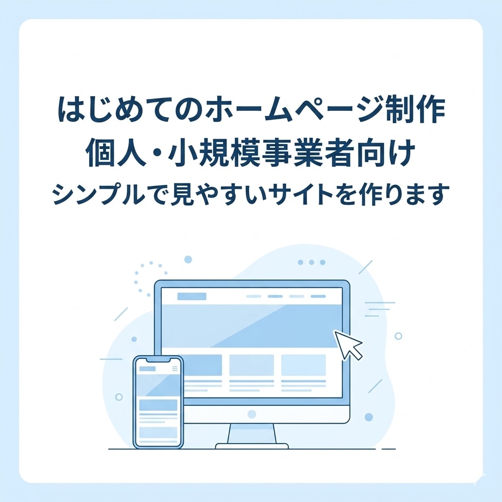 シンプルなホームページを制作します 個人・小規模事業者向けに、見やすく伝わるサイトを作ります イメージ1