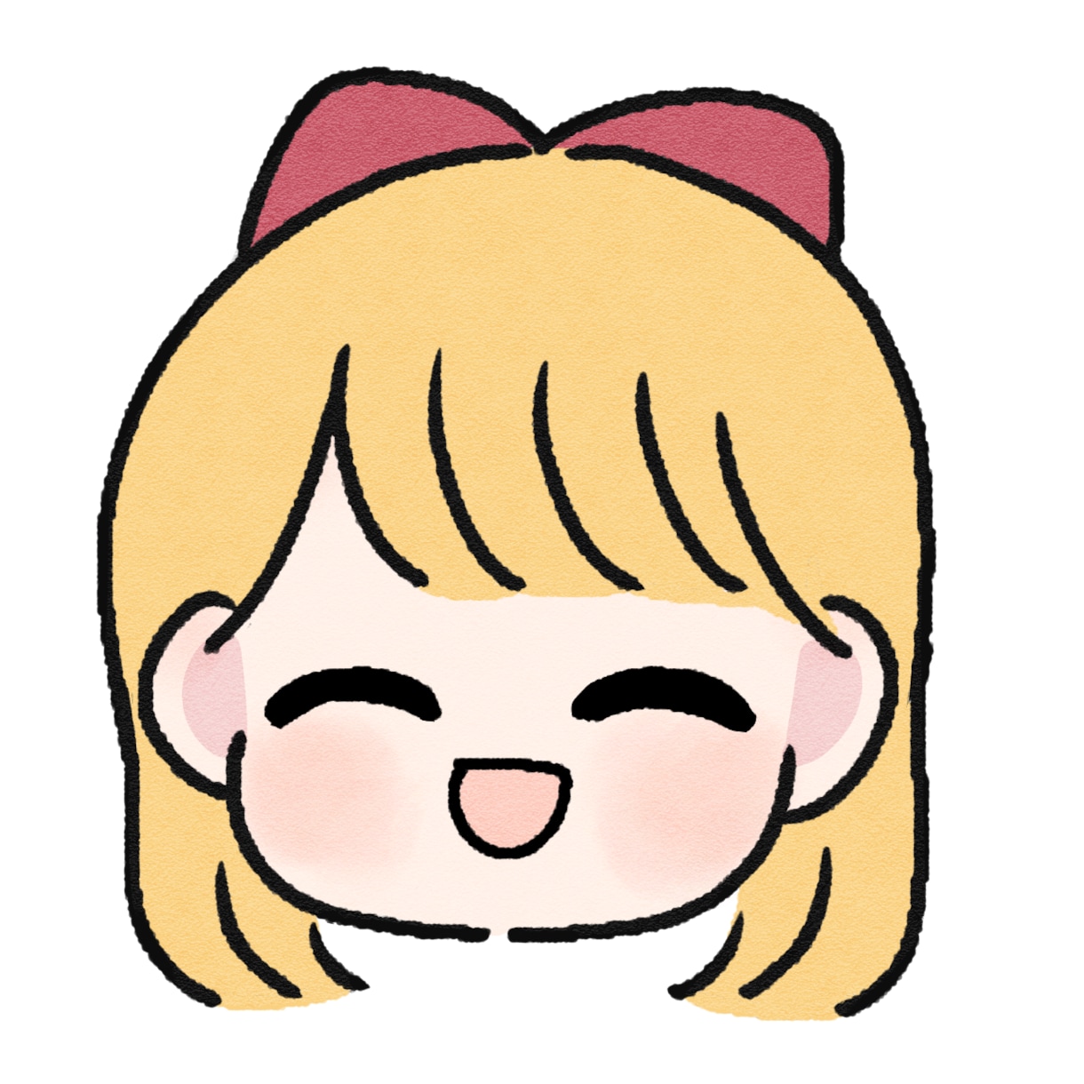 商用利用◎表情違い５点セット★ミニアイコン描きます ゆる可愛い★表情オーダーOK！ブログやSNSにおすすめ◎ イメージ6