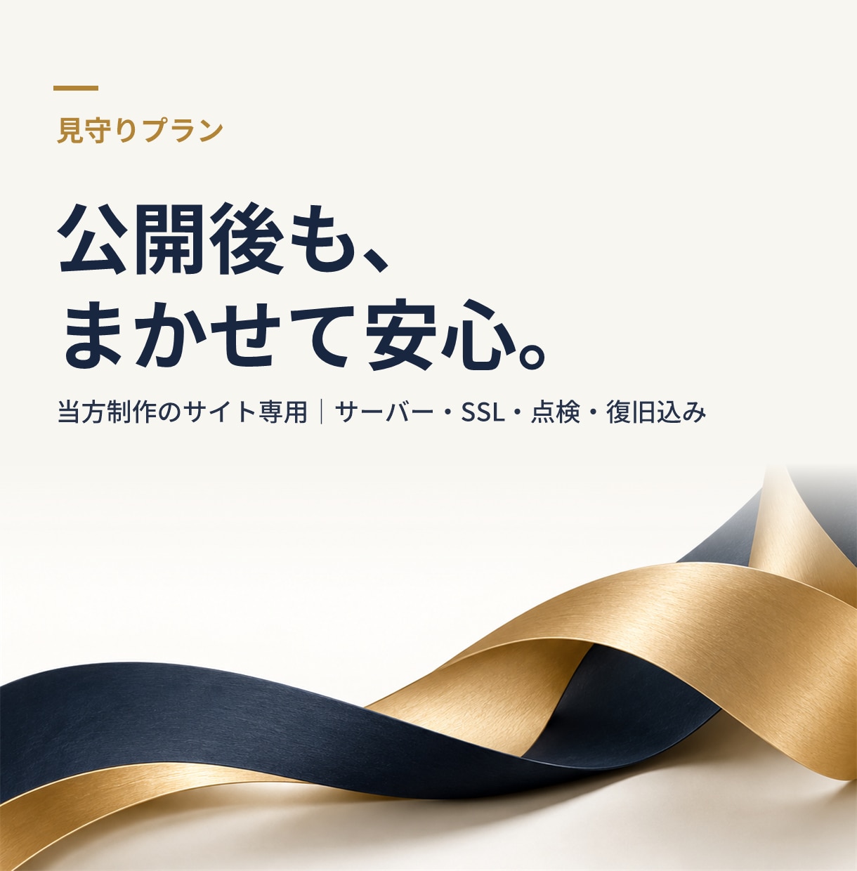 公開後のホームページを月額で管理・サポートします 当方制作のサイト専用｜サーバー・SSL・点検・復旧込み イメージ1