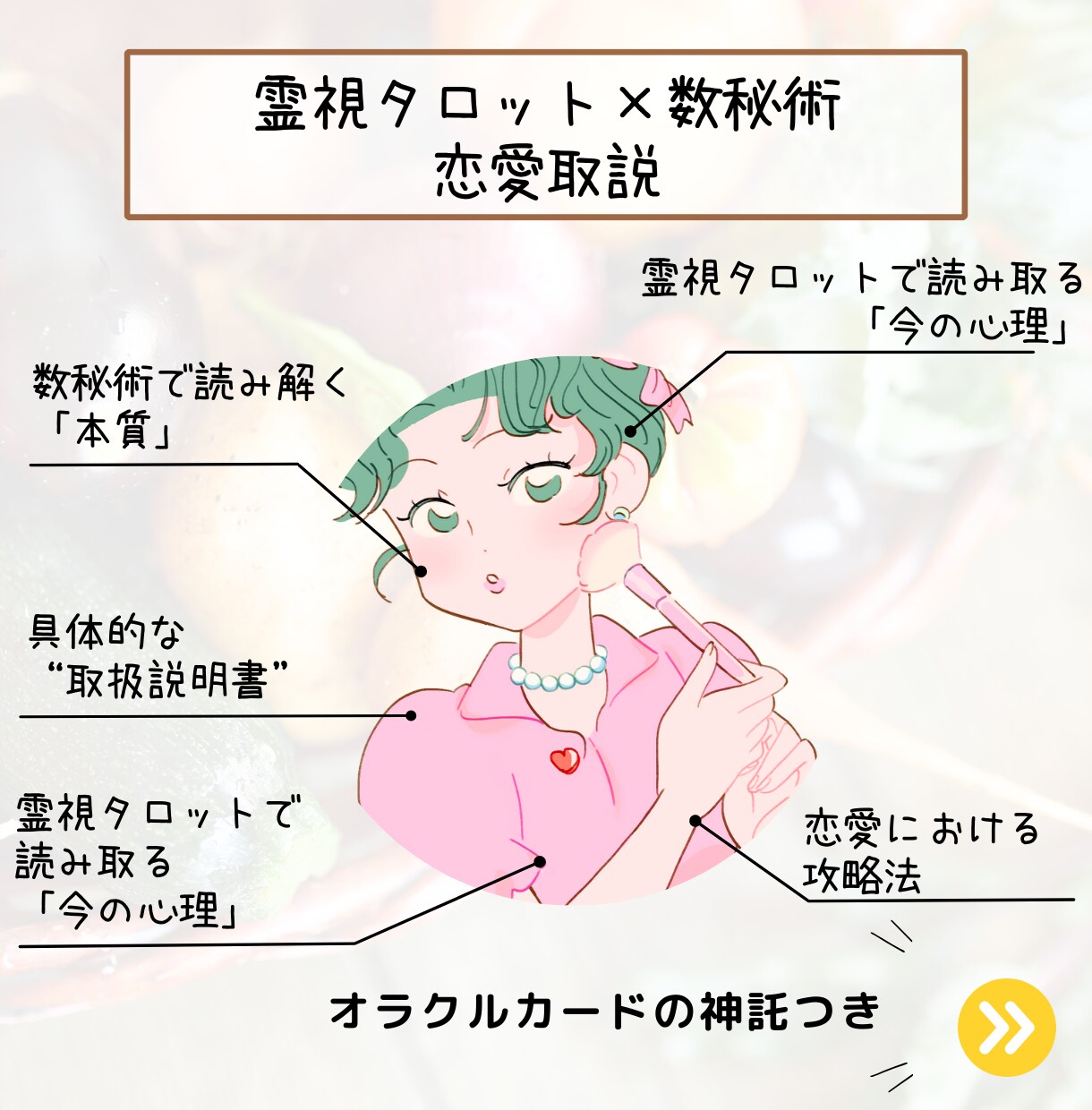 霊視タロット×数秘術で恋愛取説作成します 迷う恋に必要な本心と対策を読み解く⭐️恋愛以外もOK！ イメージ1