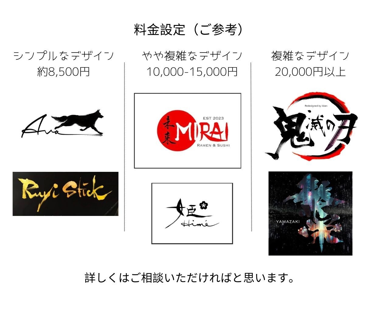 手書きの筆文字をベースにしたロゴデザインをします 香港出身のアーティストが国際的な視点でオリジナル創作致します イメージ10