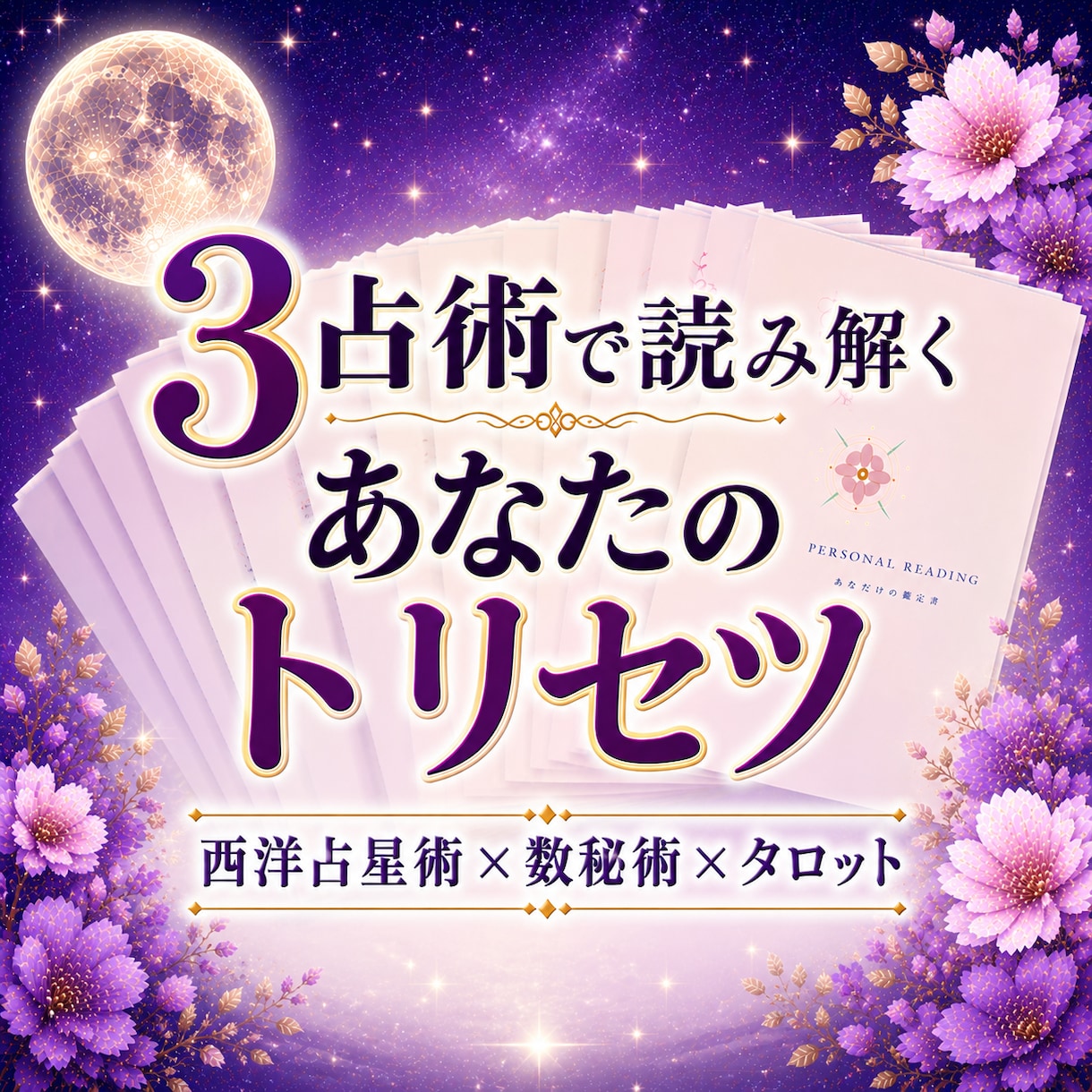 3占術で立体的な「あなたのトリセツ」お届けします ｜占星術×数秘術×タロット｜約13ページの美麗な保存版PDF イメージ1