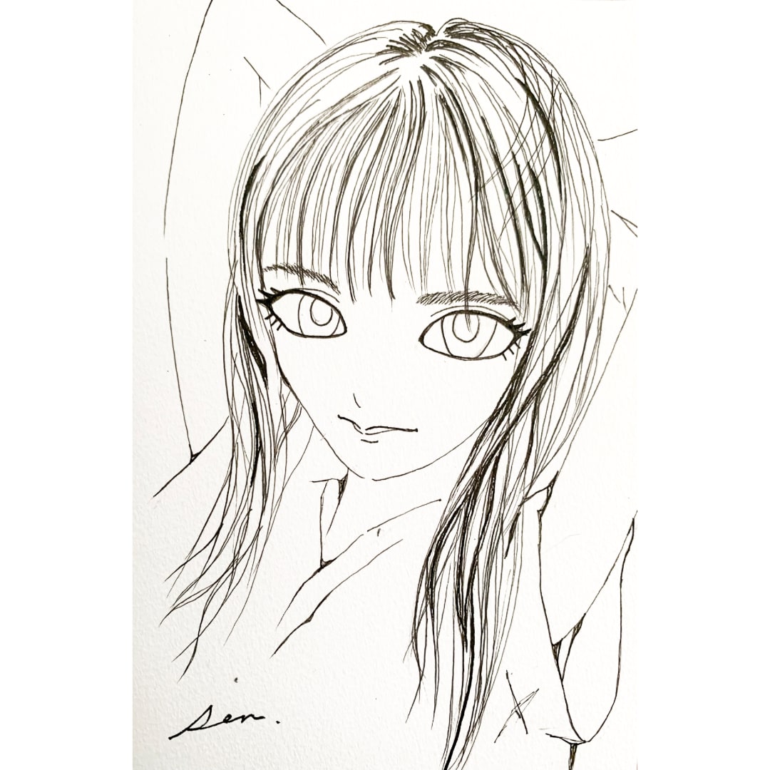 写真からゆるふわな似顔ドローイングをお描きします ご自宅に、贈り物に。繊細な線で描く、あなただけの原画 イメージ7