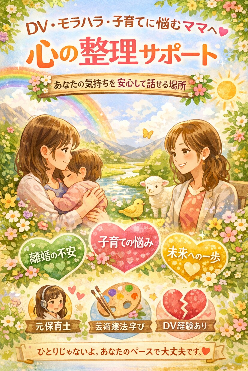 現役保育士の3歳の息子がいるシンママが聞きます ・子育ての悩み全般・DV,モラハラ等・どんな内容でも イメージ1