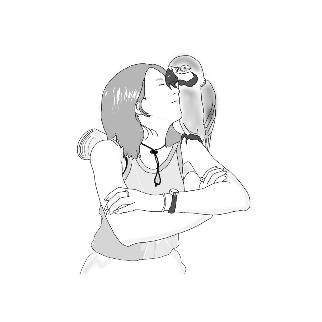 線画でデジタルイラスト描きます モノクロ線画です。描いて欲しいイラストの画像を送ってください イメージ6