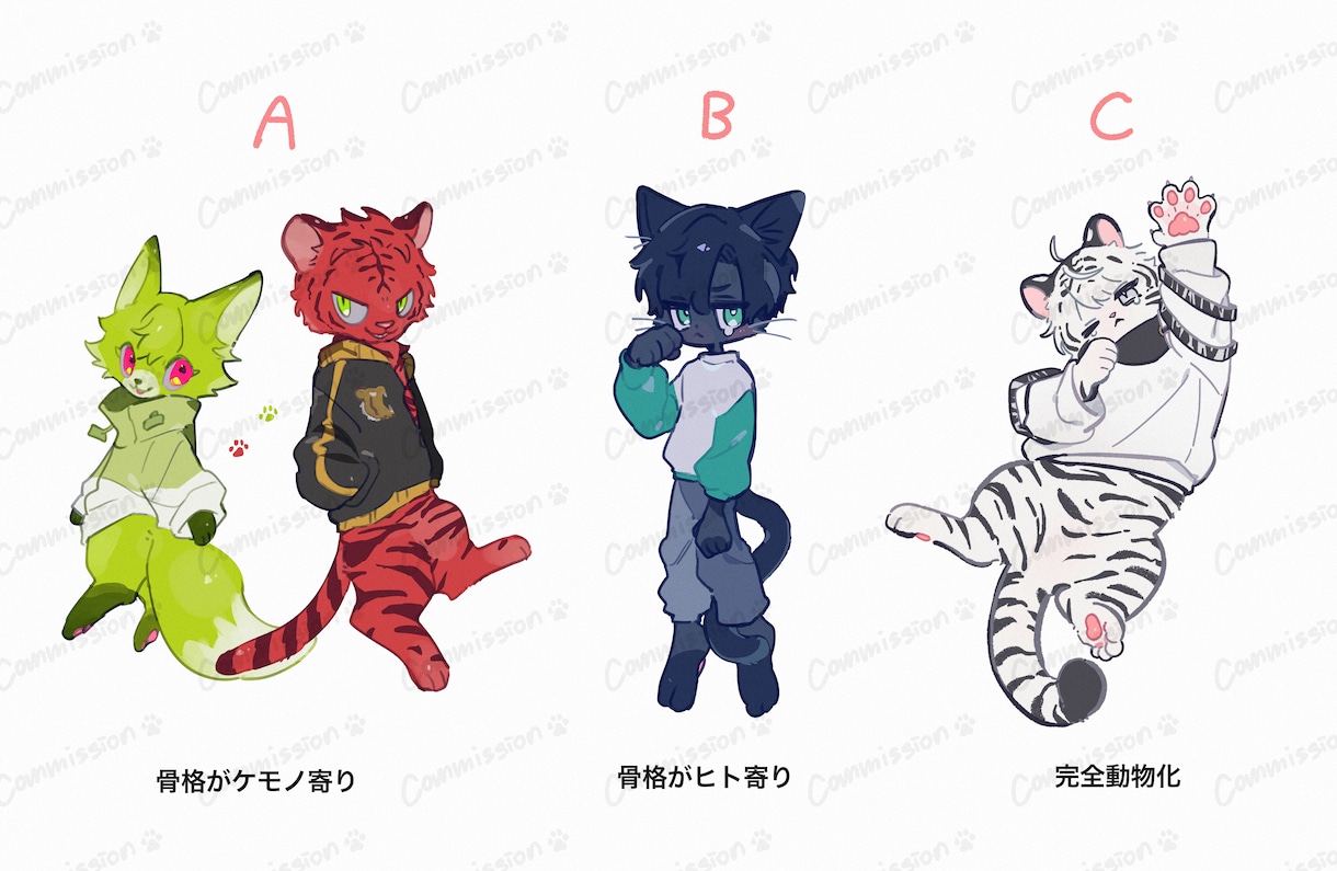 デフォルメイラスト、ケモノイラストお描きします アイコンやグッズなどにどうぞ！ イメージ3