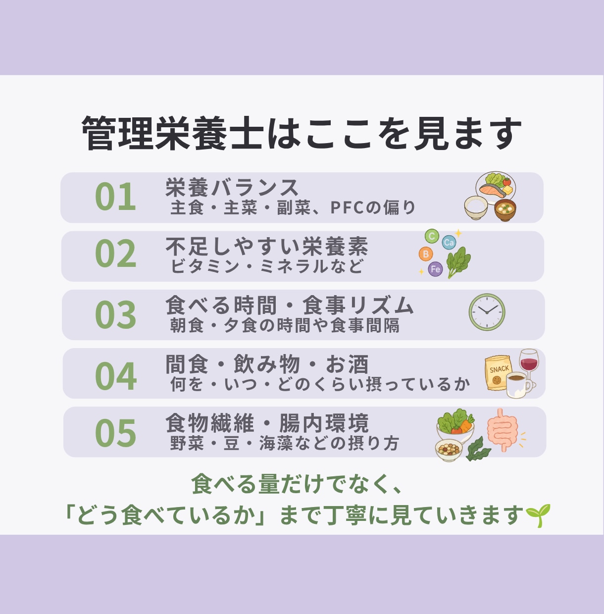 管理栄養士が1週間の食事記録を分析します ​✦食事のクセと改善ポイントを見える化✦ イメージ5