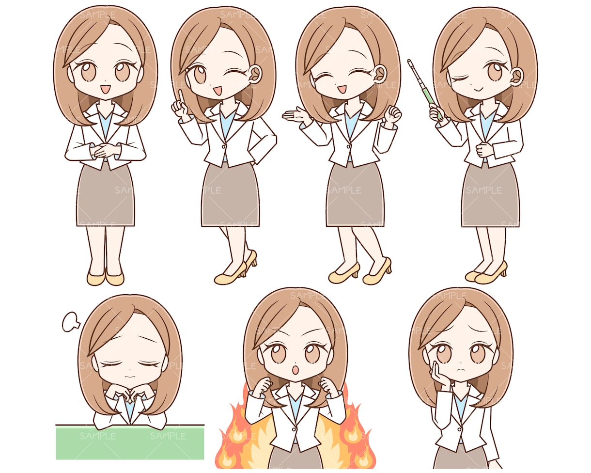 デフォルメ系ポップなカットイラストお描きします 商用可◆Illustrator使用◆イラレデータ納品承ります イメージ1