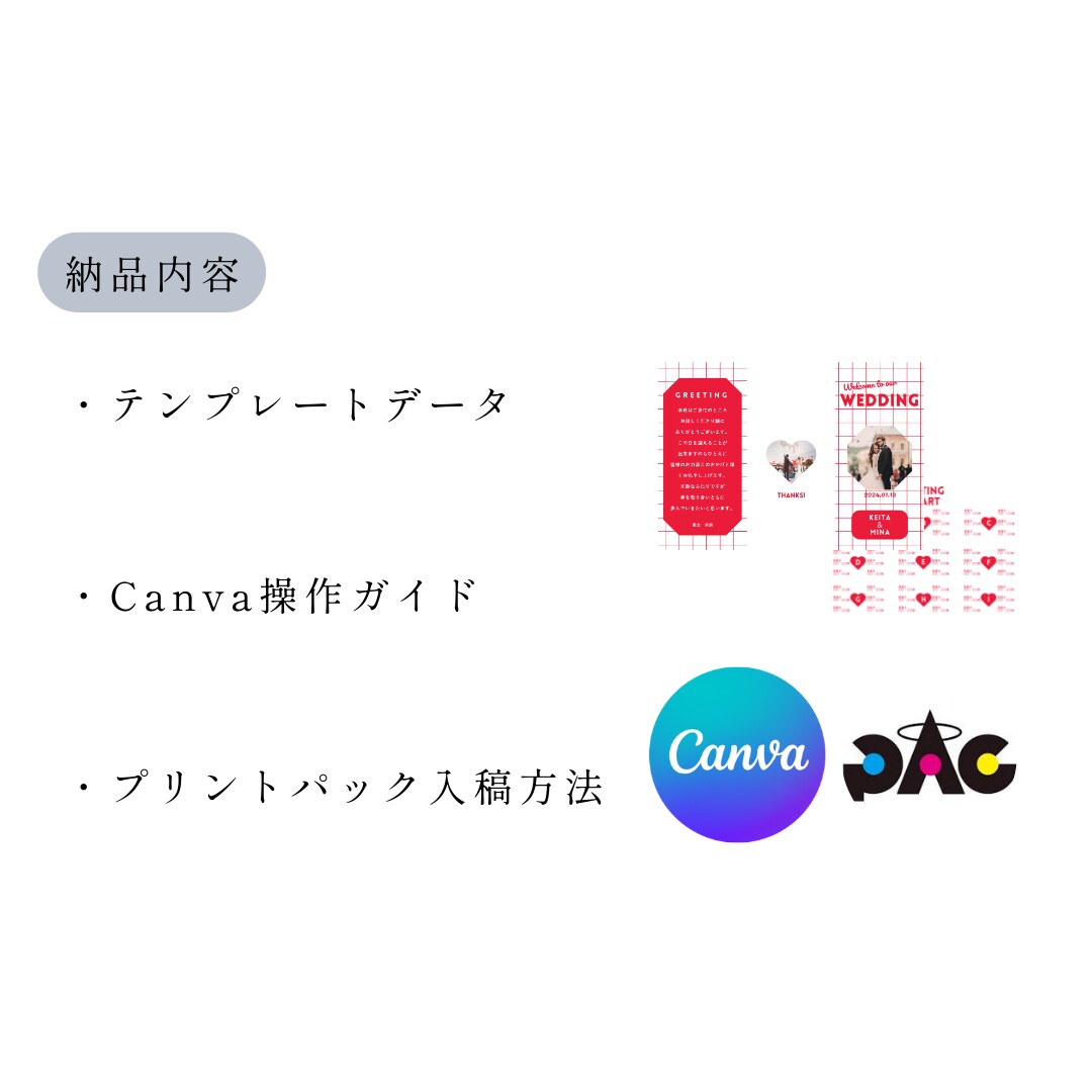 おしゃれな三つ折りプロフィールブックがつくれます 操作資料付！スマホで簡単に作れるCanvaテンプレートです イメージ4