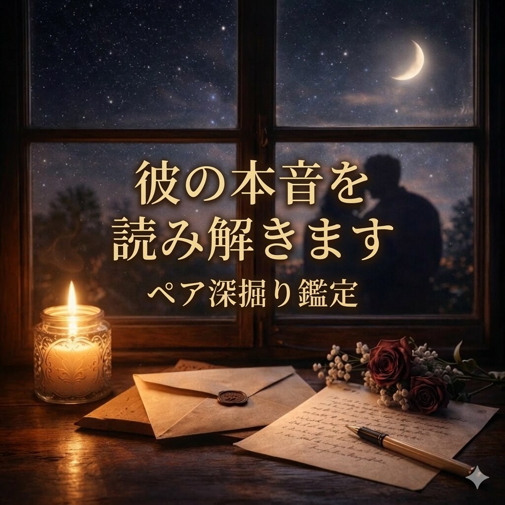 彼の本音と動くべき時期を恋文で鑑定します 宿曜・数秘・心理分析で、この恋を深く読み解きます イメージ1