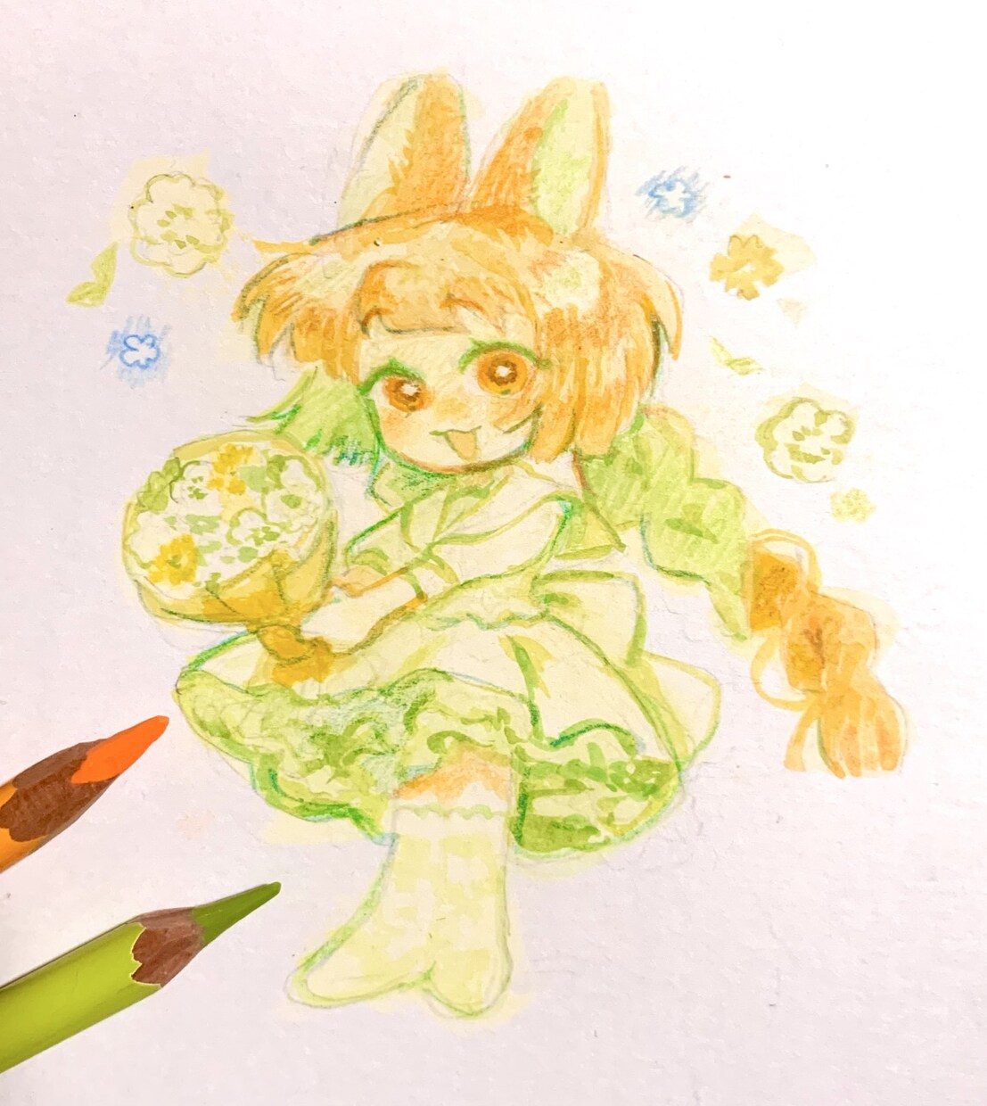 絵本のようなタッチで人物イラストを作成します 柔らかみのあるキャラクターイラスト イメージ4