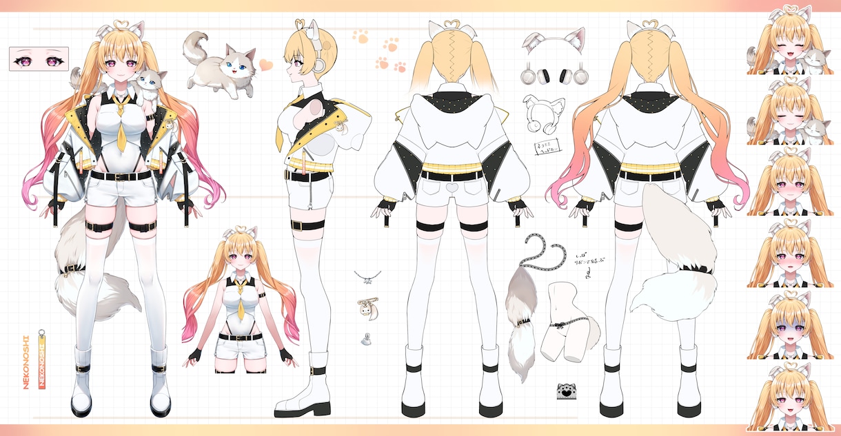 Live2D用パーツ分けイラスト・立ち絵制作します Vtuber、キービジュアル、ゲーム、TRPGに イメージ7