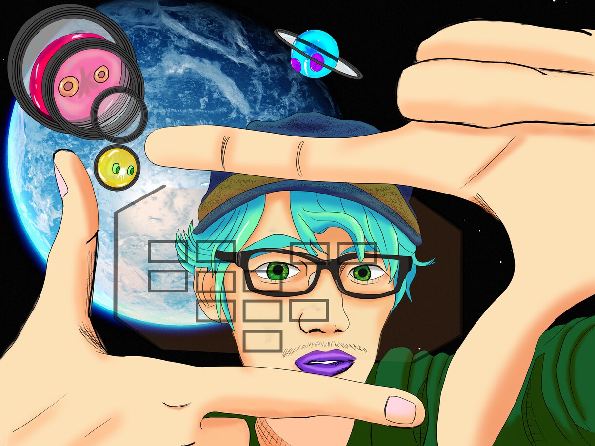 アイデンティティーイラストを描きます 貴方自身を表現したイラストをキャラつきで制作いたします。 イメージ1