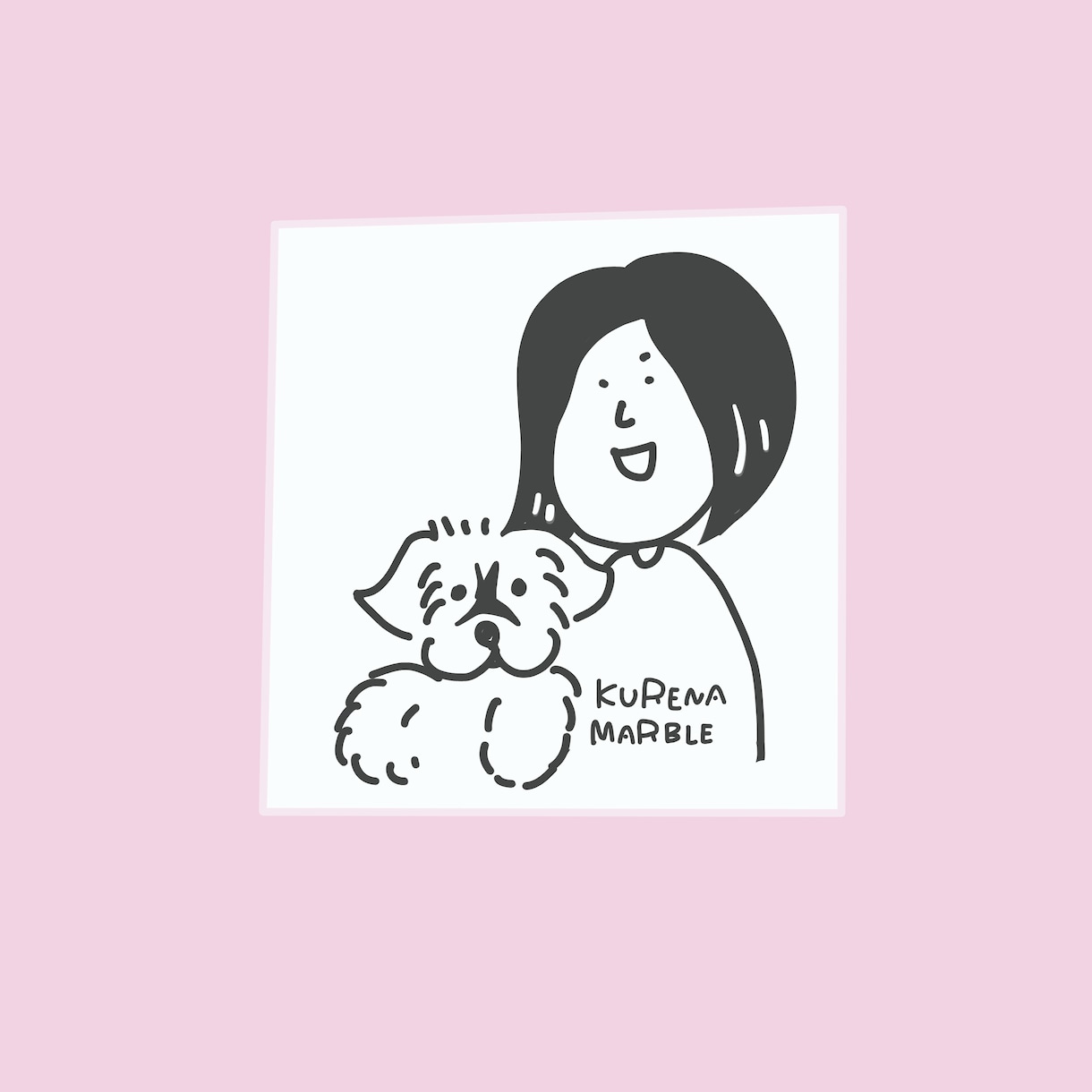 愛犬・愛猫とのポップなイラスト描きます ⭐︎〜3日納品!愛犬・愛猫のグッズ、アイコン作りに最適! イメージ1