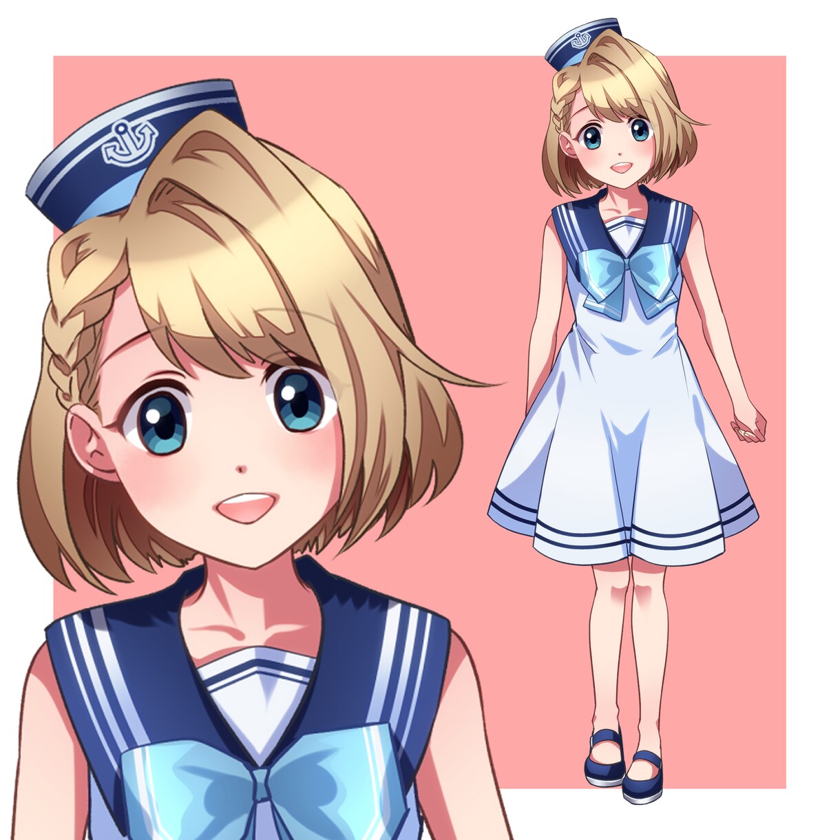 一点もの！Live2Dキャラ販売します 【魂募集】水兵少女【Vtuber立ち絵・モデリング済み】 イメージ1