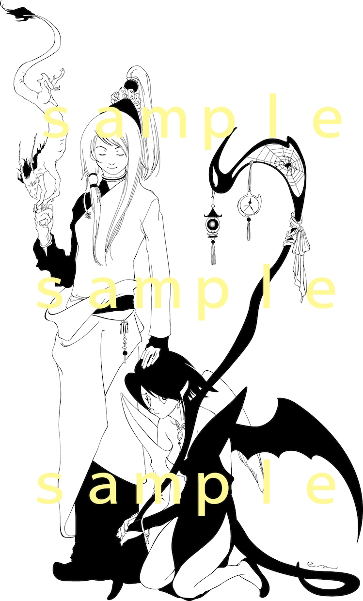 Illustratorでモノクロイラスト描きます オリジナルのサムネやポストカードなどにいかがですか？ イメージ1