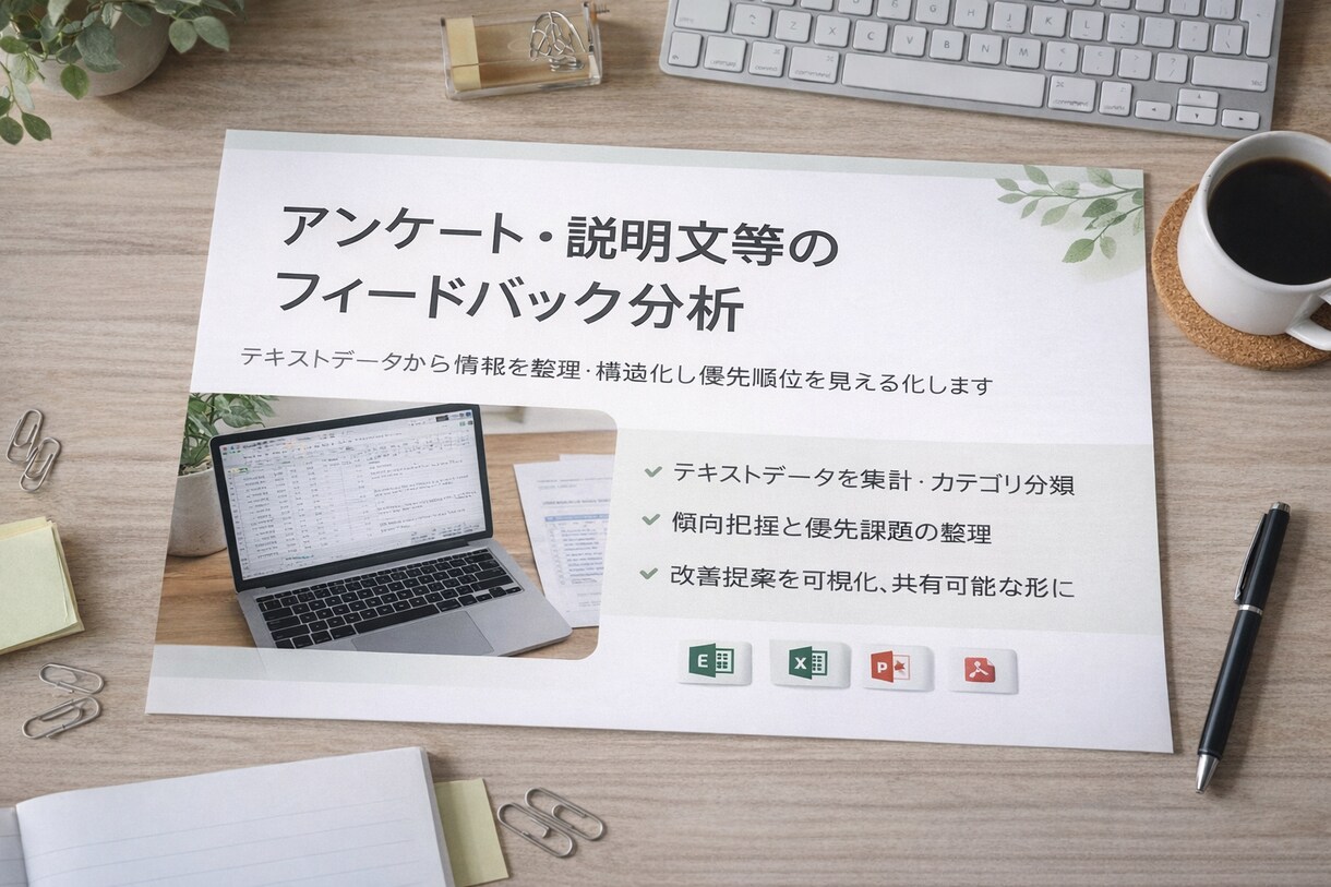 アンケート結果を整理し改善提案まで行います 集まった声を構造化し、行動につながる形へ イメージ2