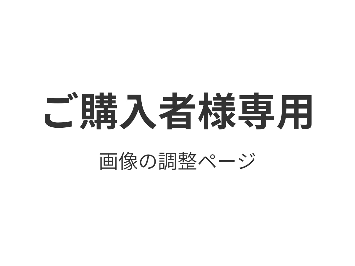 ご購入者様向け調整します 納品後の画像の調整にお使いいただきます イメージ1