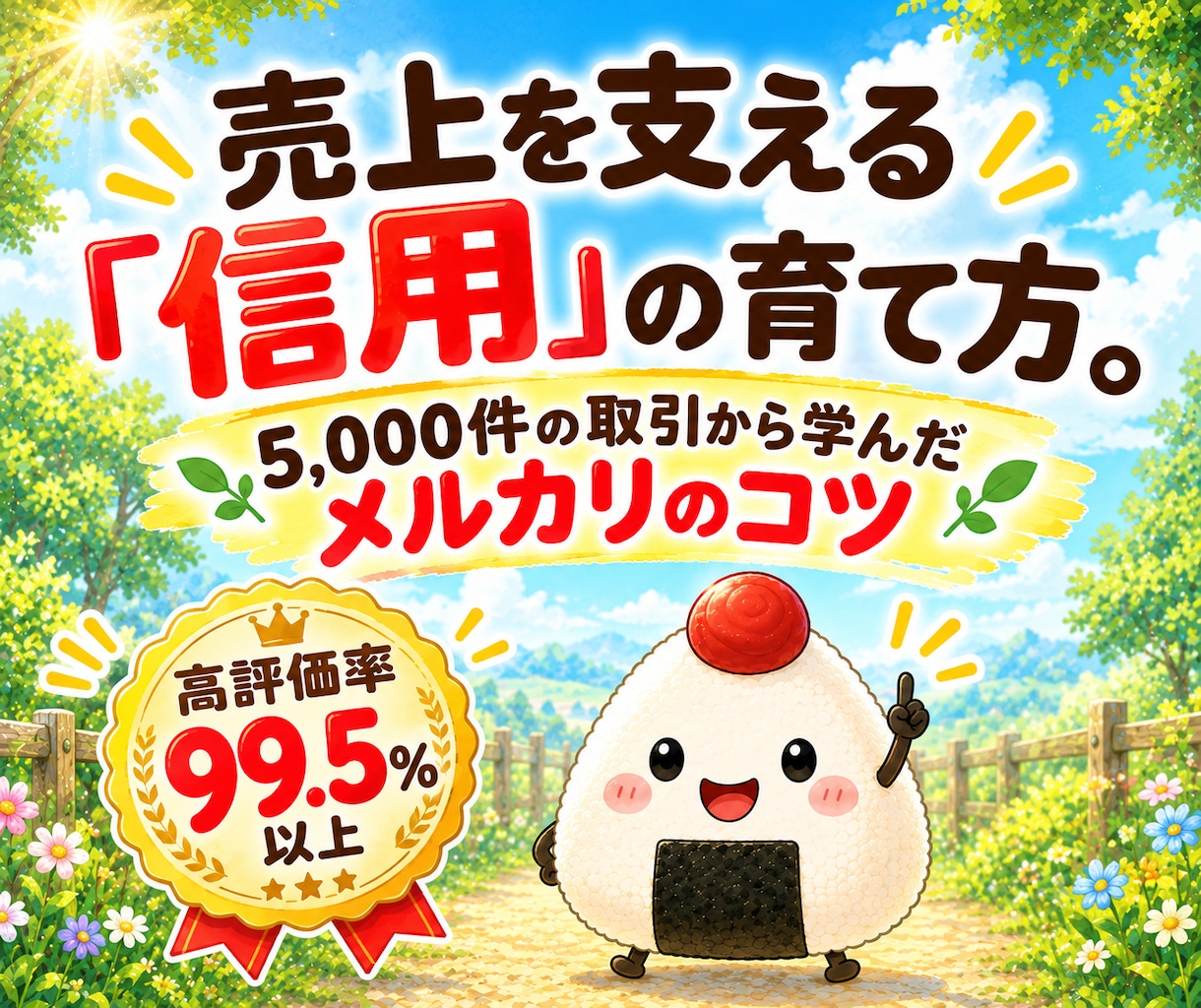 メルカリで高評価と信頼を増やす10の鉄則を教えます 初心者歓迎！メルカリで信頼されるアカウントの育て方 イメージ1
