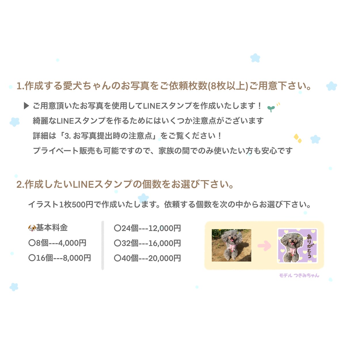 お写真でオリジナルLINEスタンプを作成します 愛犬、愛猫ちゃんや赤ちゃんのお写真を使ったLINEスタンプ イメージ2