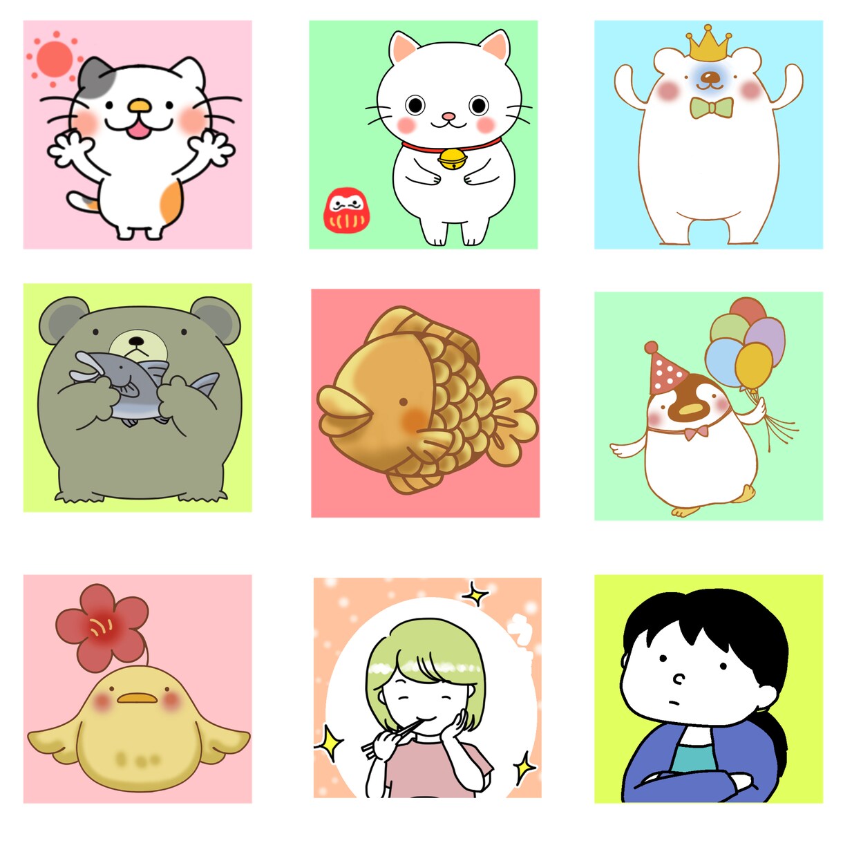 SNS用オリジナルアイコン制作します SNS、ブログにゆるくてかわいいアイコンいかがですか？ イメージ3