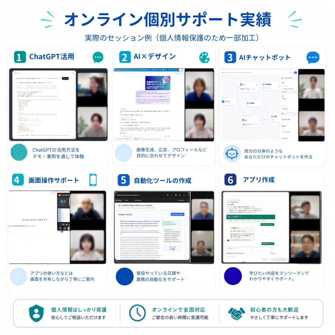 限定｜chatGPT導入サポートします スマホが苦手な方も安心サポート イメージ1